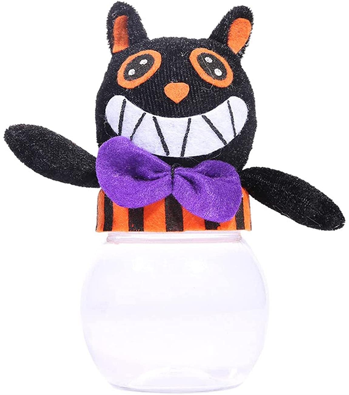 Halloween Mini Candy Jars - Cute Black Cat Pumpkin Devil Witch Themed Party Gift Containers for Candy Storage | Perfect for Trick-or-Treating, Halloween Parties & Kids' Treat Collections