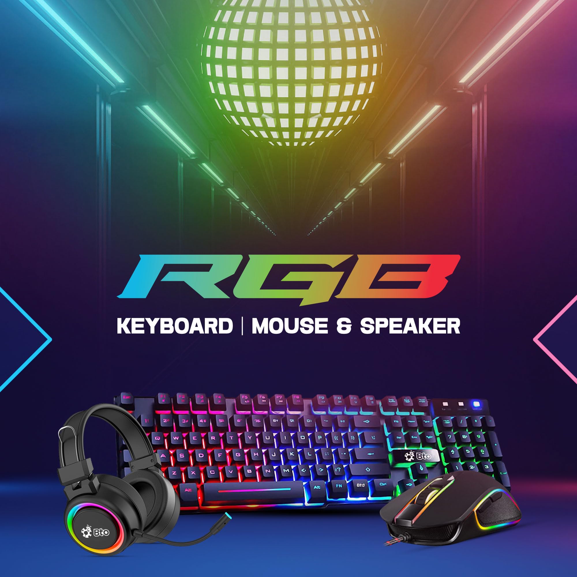RGB Gaming PC & Monitor Bundle - Intel Core i5-6th Gen, 16GB DDR4, 512GB SSD, NVIDIA GT 1030 2GB, 22