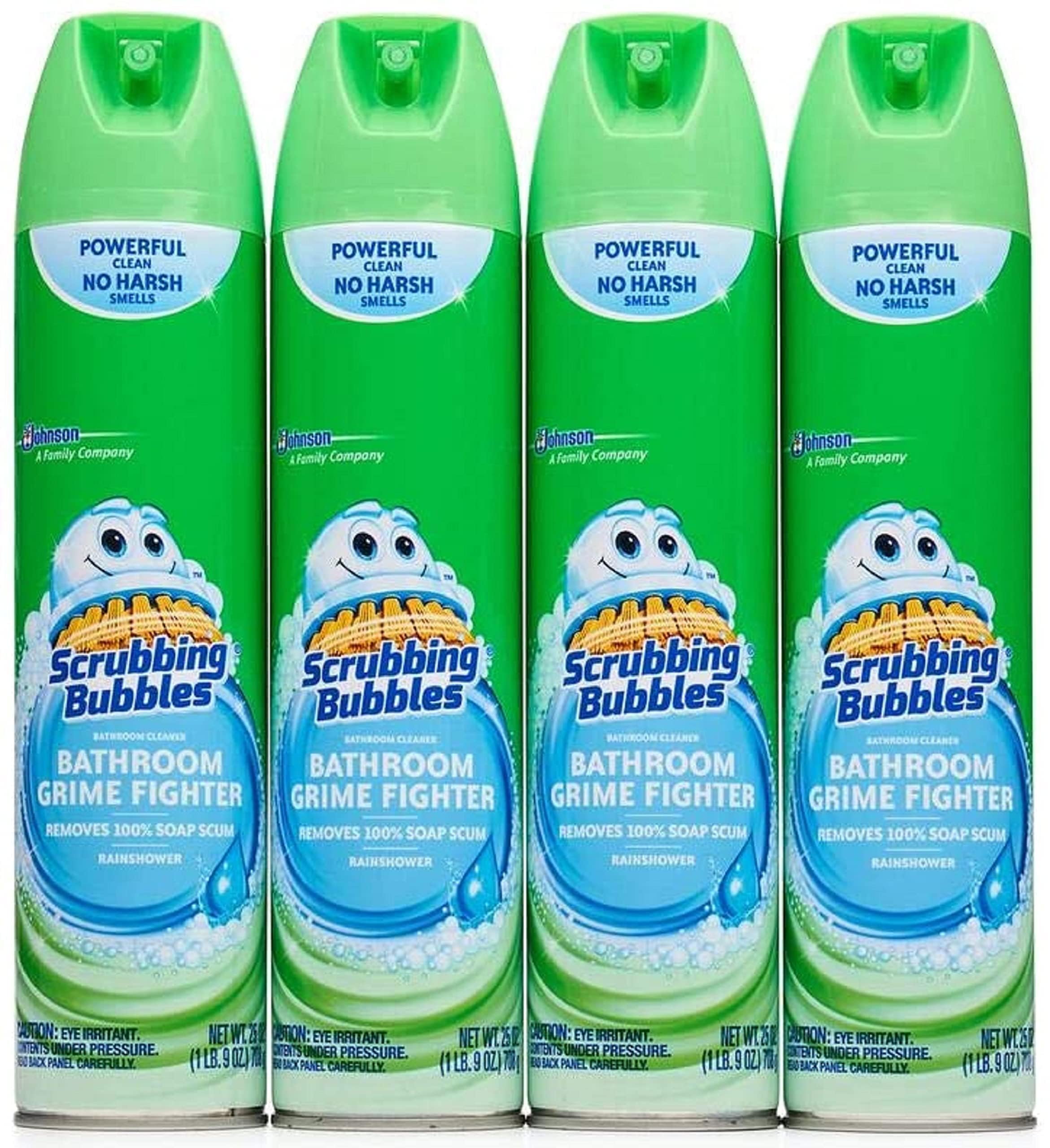 Scrubbing Bubbles Disinfectant Bathroom Cleaner Spray - Kills 99.9% Germs - Fresh Scent - Pack of 4 - Ideal for Toilets, Showers, Sinks & Bathtubs