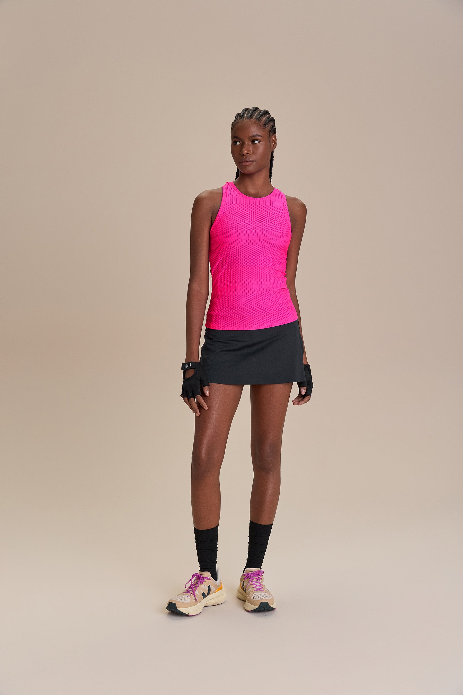 Texture Run Racerback Tank Top for Women - Breathable Workout Top for Running, Yoga & Gym - Moisture Wicking Athletic Shirt for Active Lifestyle