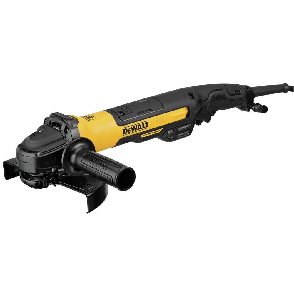 DEWALT 7-Inch 13-Amp Angle Grinder with RAT Tail - Heavy Duty Power Tool for Metal Cutting, Grinding & Polishing - Perfect for Construction, Welding & DIY Projects (DWE43840CN)