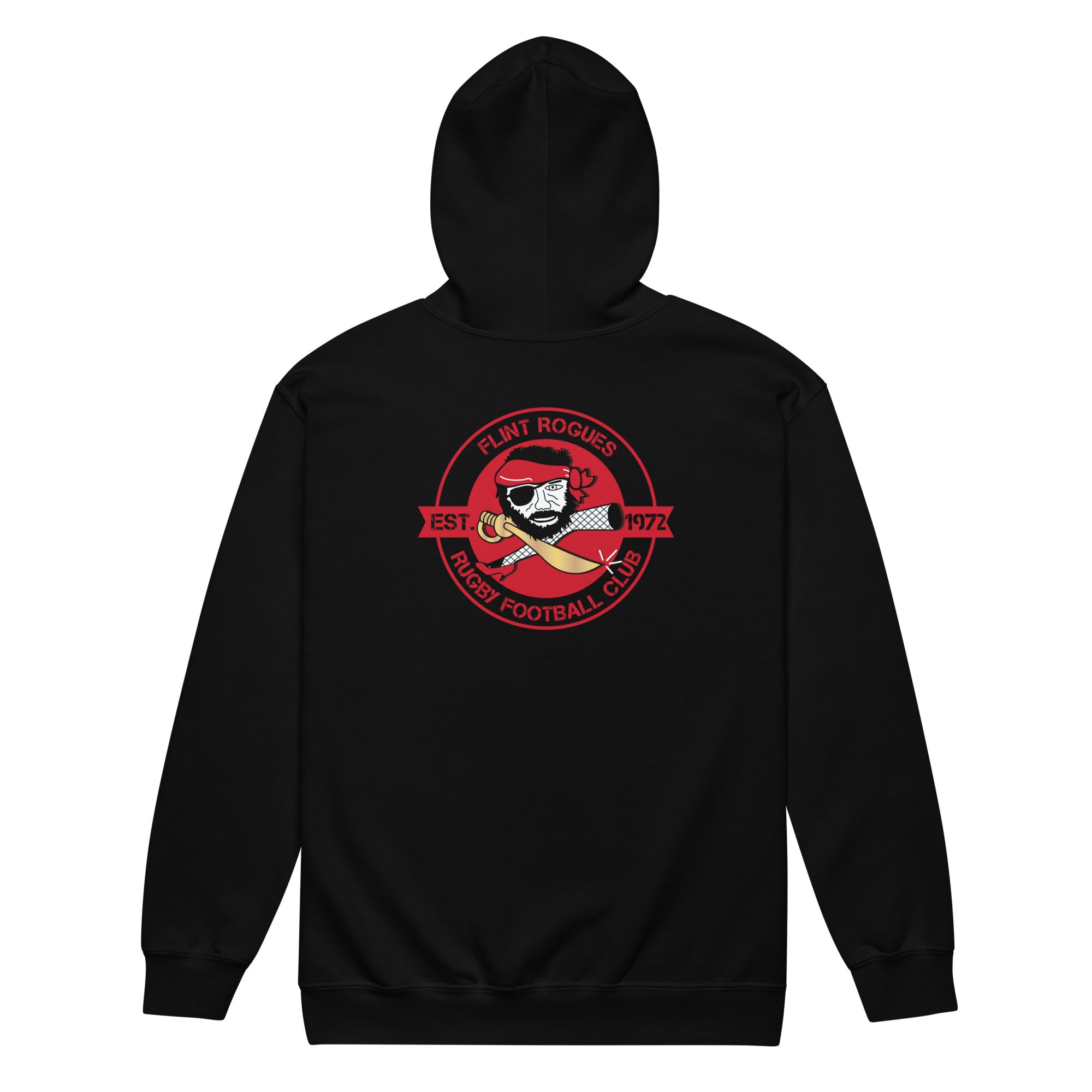 Flint Rogues RFC Heavy Blend Zip Hoodie - Men's Premium Pullover Fleece Jacket for Casual Wear & Outdoor Activities