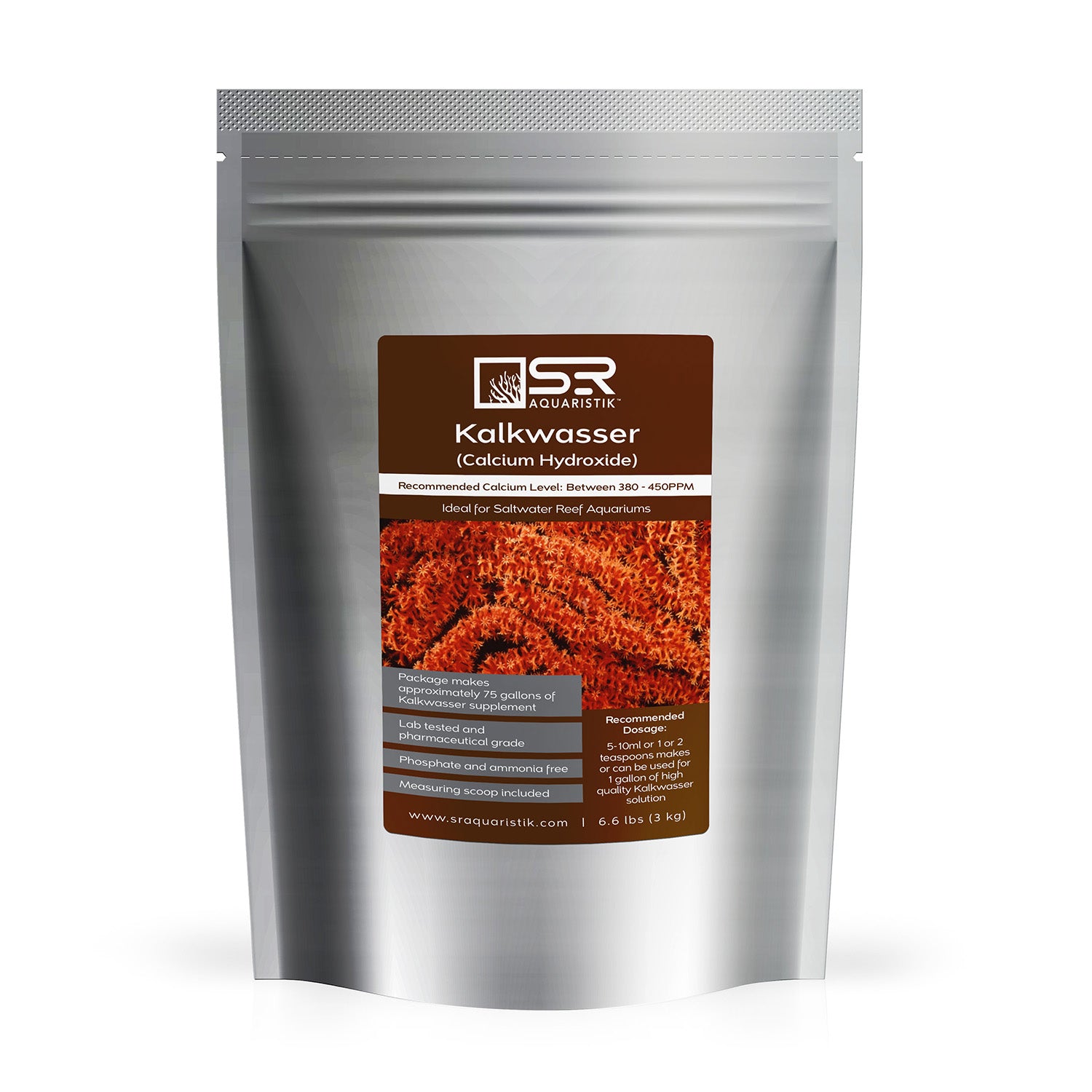 Premium Kalkwasser (Calcium Hydroxide) Reef Supplement for Saltwater Aquariums - Essential Coral Growth & Water pH Balance Solution for Marine Tanks