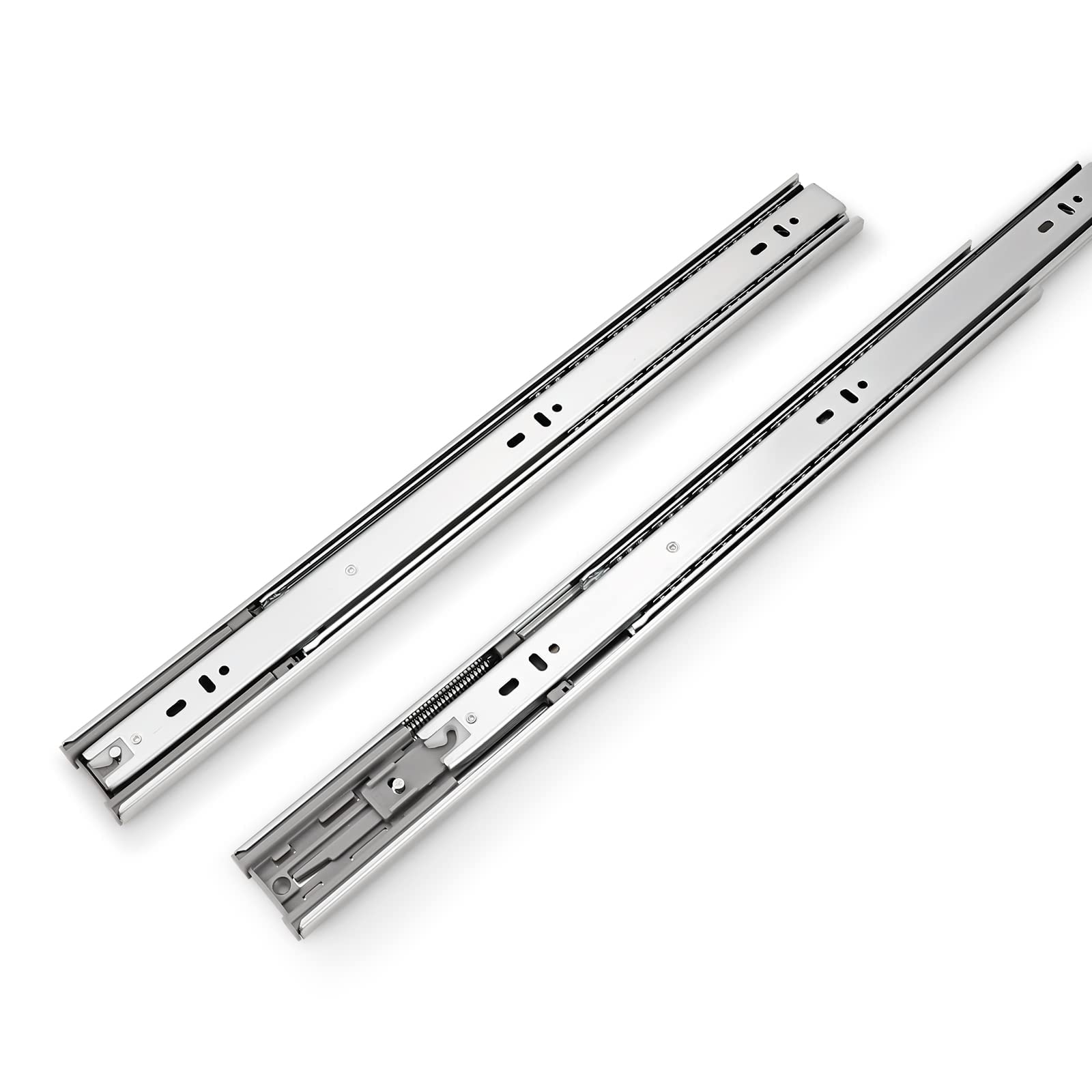 Gobrico 20-Inch Full Extension Soft Close Ball Bearing Drawer Slides - Heavy Duty Side/Rear Mount Kitchen Cabinet Hardware with Brackets (6 Pairs/12 Pieces) - Perfect for Kitchen Cabinets, Dressers, Office Furniture and DIY Storage Solutions