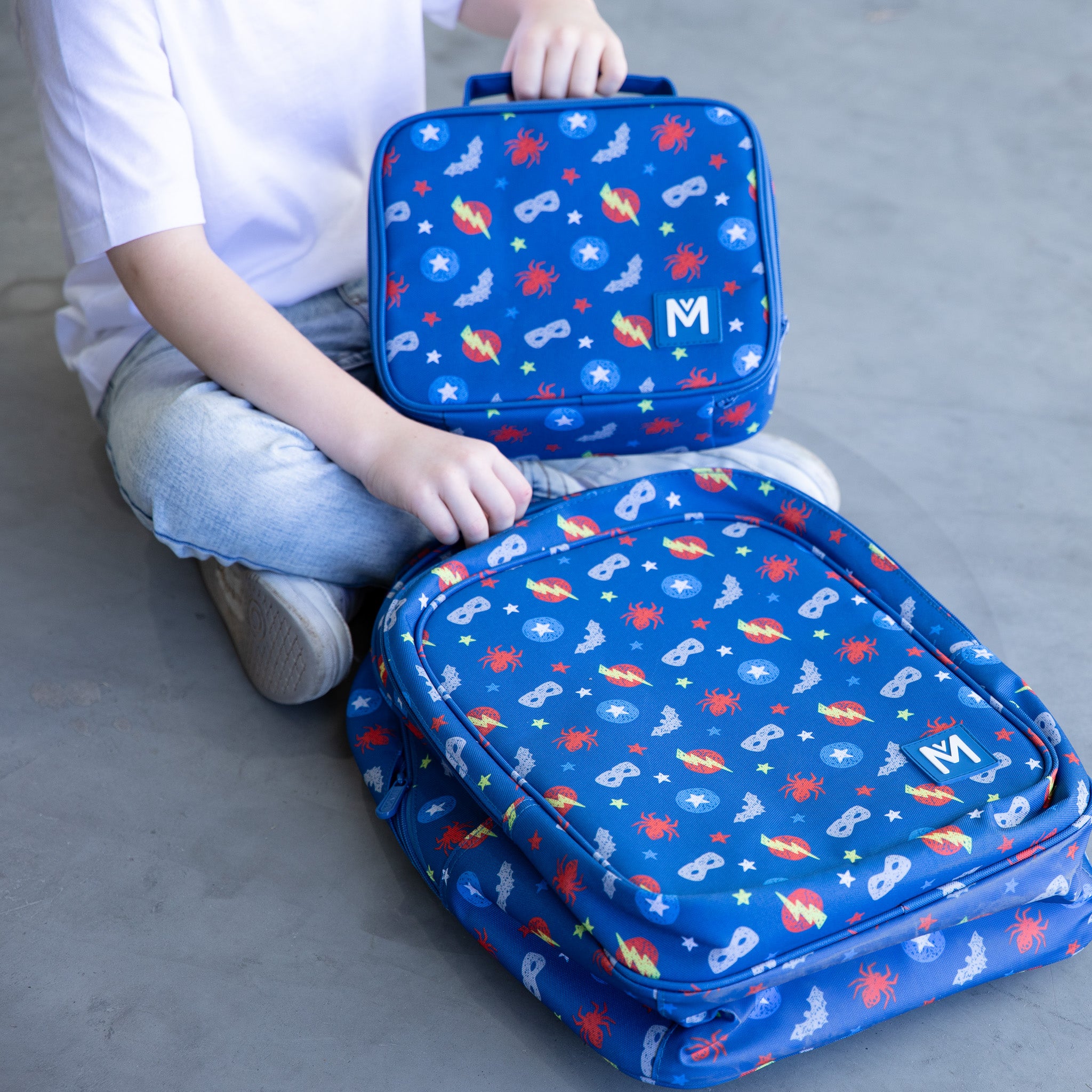 Montii.Co Junior Backpack for Kids - Lightweight Superhero School Backpack with Adjustable Straps, Durable Bookbag for Boys & Girls - Perfect for School, Travel & Daily Use