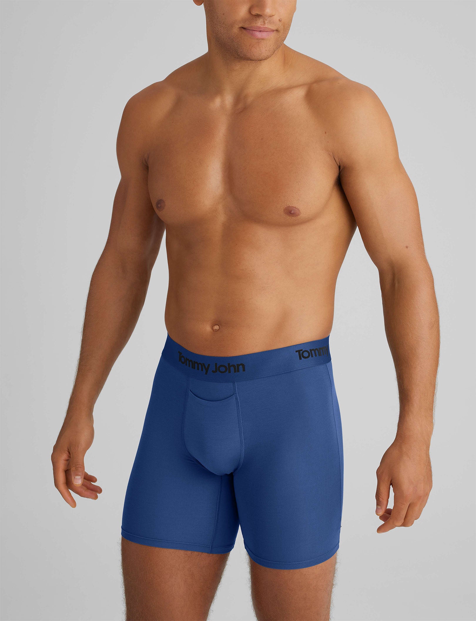 Second Skin Mid Length Boxer Briefs - 6 Pack (3 Pairs) for Men | Ultra Soft Breathable Underwear | Perfect for Workout, Running & Everyday Comfort