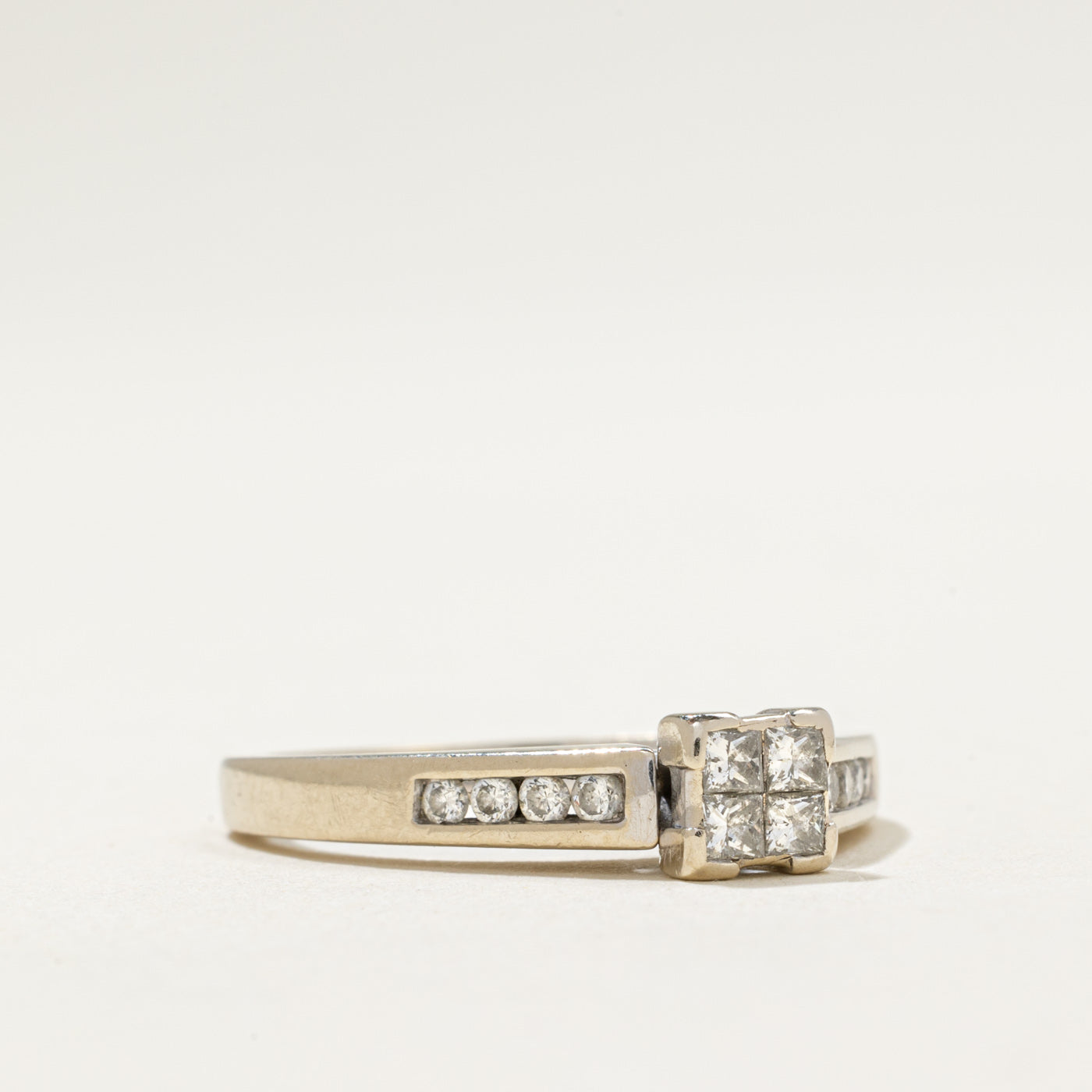 0.34ctw Princess Cut Diamond Illusion Ring - Size 7.25 | Elegant Engagement & Wedding Band for Women | Perfect for Proposals, Anniversaries & Special Occasions