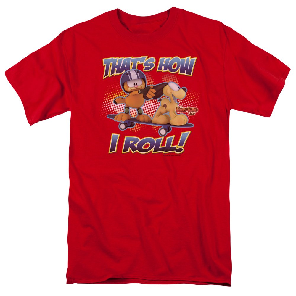 Garfield How I Roll Graphic T-Shirt - Funny Unisex Tee for Men & Women | Casual Wear, Gift Idea, Pop Culture Apparel