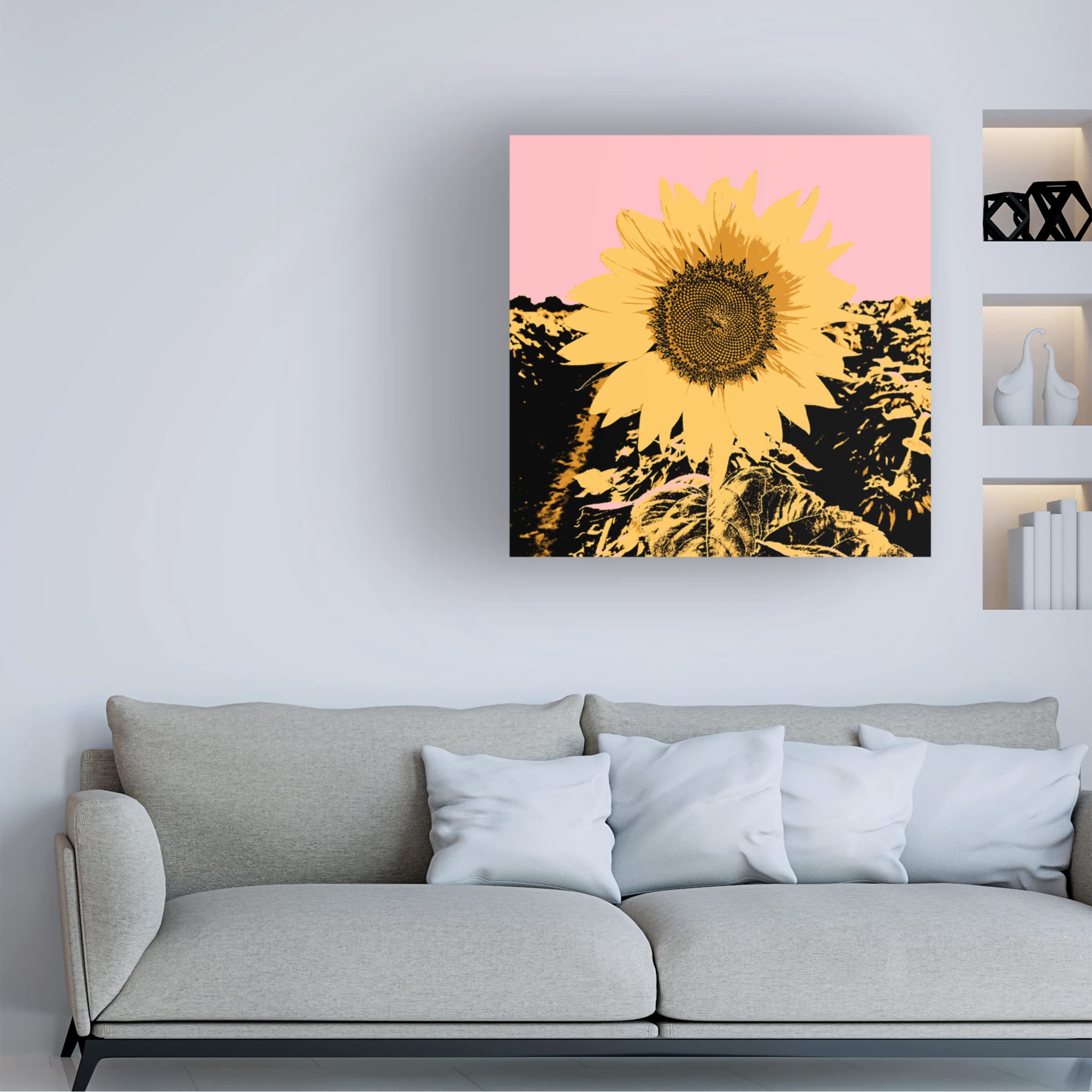Jacob Green 'Pop Art Sunflower III' Canvas Wall Art Print - Modern Home Decor for Living Room, Bedroom & Office
