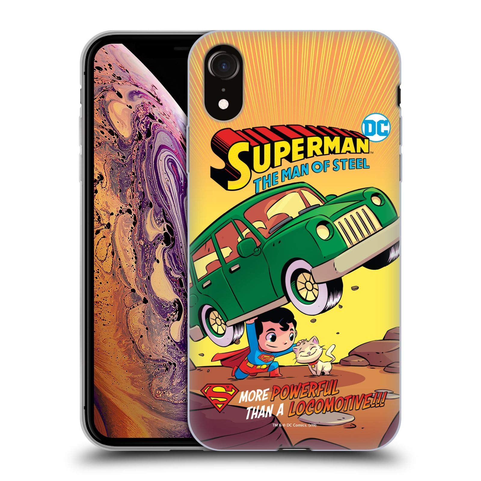 Head Case Designs Officially Licensed Super Friends DC Comics Superman 1 Toddlers Soft Gel Phone Case for Apple iPhone XR - Perfect for Kids, Gifts & Comic Book Fans