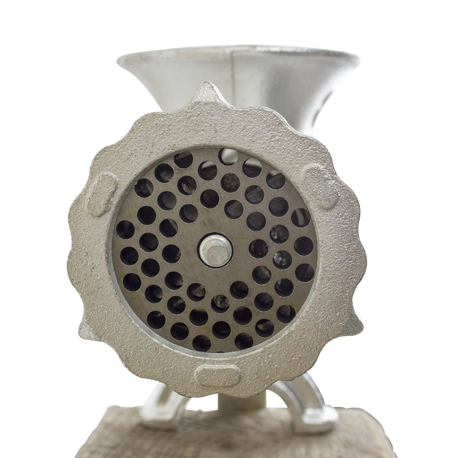 Premium CHARD HG-8 #8 Manual Meat Grinder - Silver Tin-Coated Cast Iron for Home Kitchen, Sausage Making & Food Prep