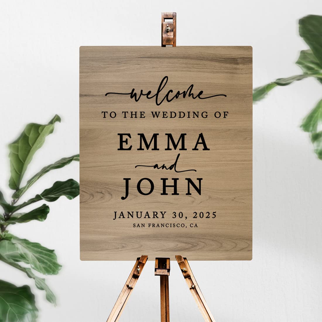 Custom Rustic Wedding Welcome Sign - 16