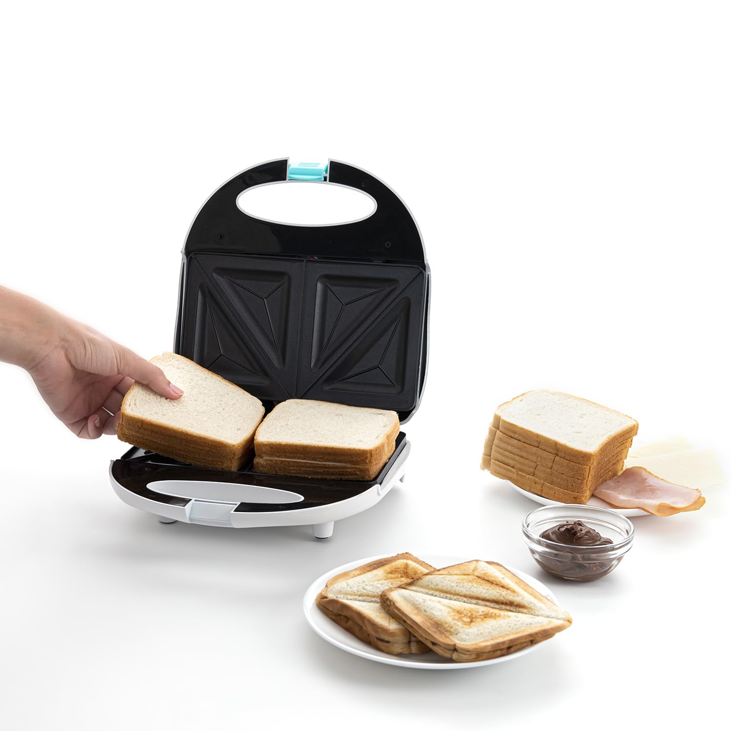 DCOOK Double Sandwich Box - BPA-Free, Leak-Proof Lunch Container for Work & School (Black, Standard Size) | Perfect for Meal Prep, Picnics & Office Lunches