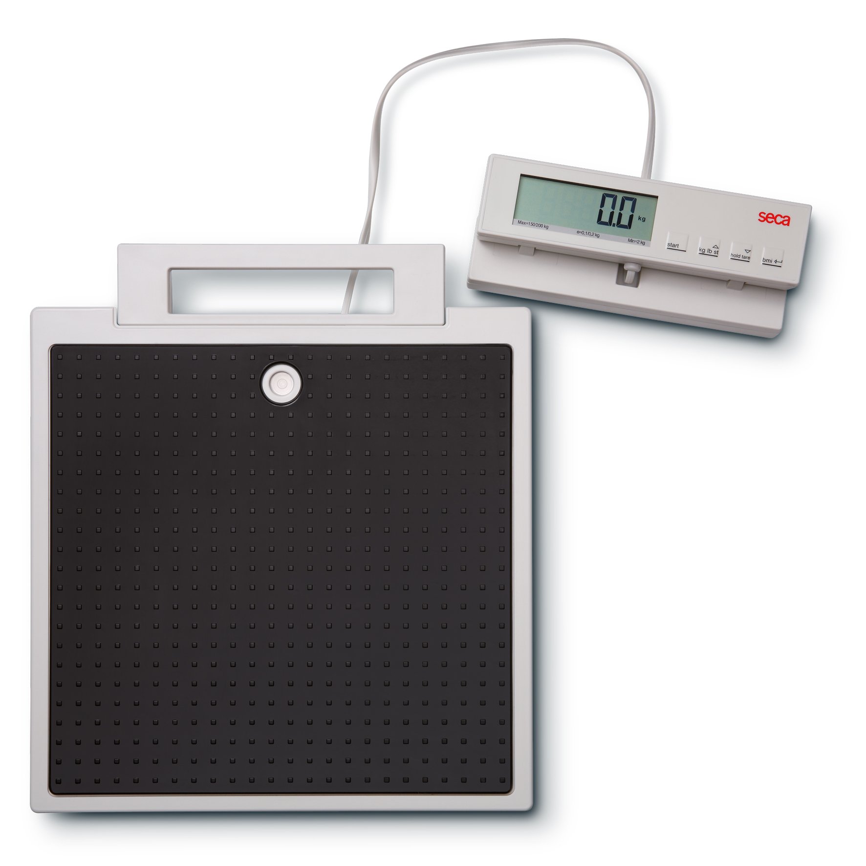 seca 869 Flat Scale with Cable Remote Display - Accurate Digital Weight Measurement for Home, Gym & Medical Use