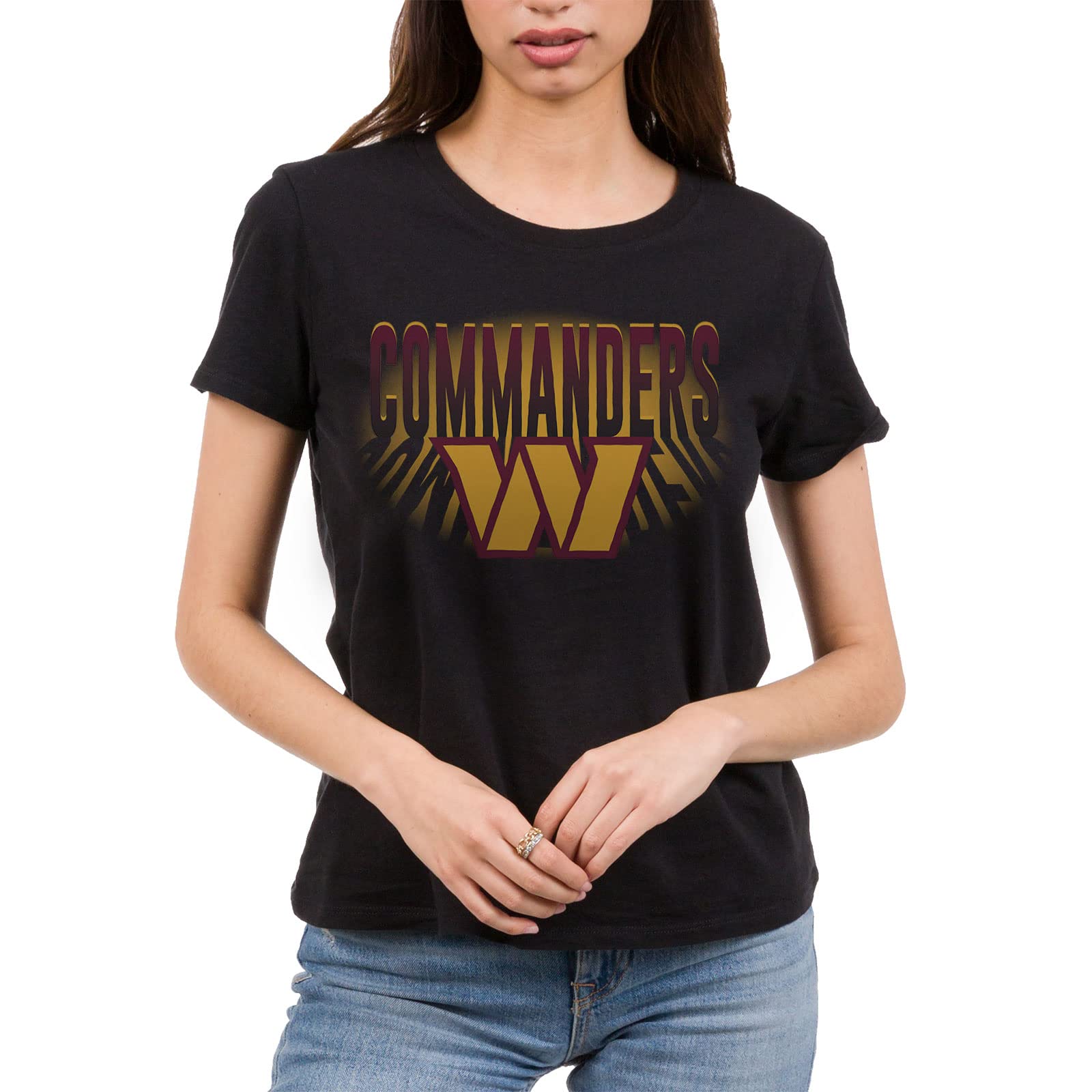 Junk Food Clothing x NFL Women's Team Spotlight Short Sleeve T-Shirt - Officially Licensed NFL Apparel for Game Day & Casual Wear