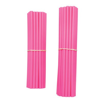 Bykas Pink Dirt Bike Spoke Wraps for Husqvarna TC 65 2017 - Durable Wheel Protection for Kids Motocross & Off-Road Riding