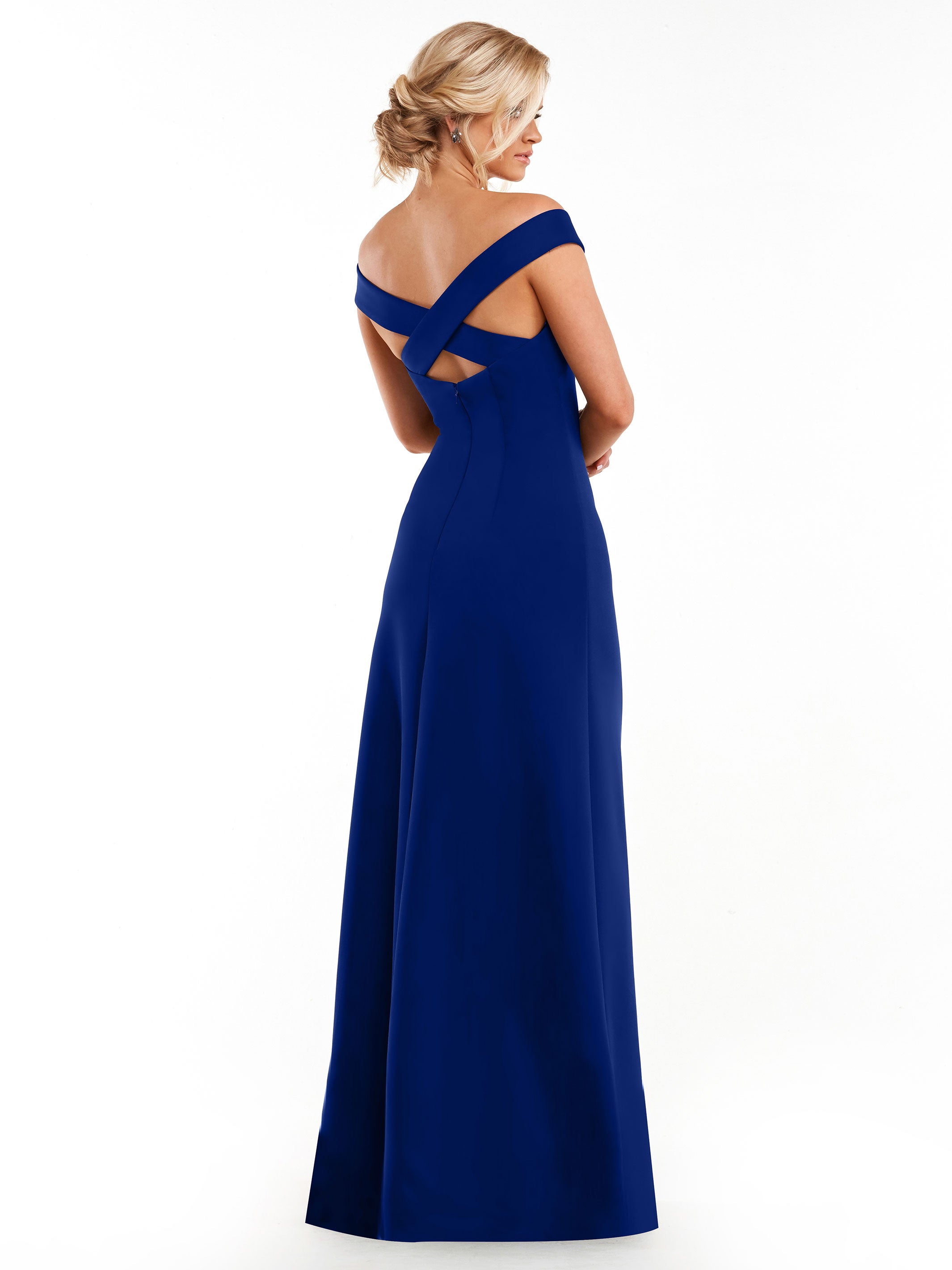 Elegant Off The Shoulder Sheath Bridesmaid Dress - Double Knit Fabric for Weddings, Parties & Formal Events