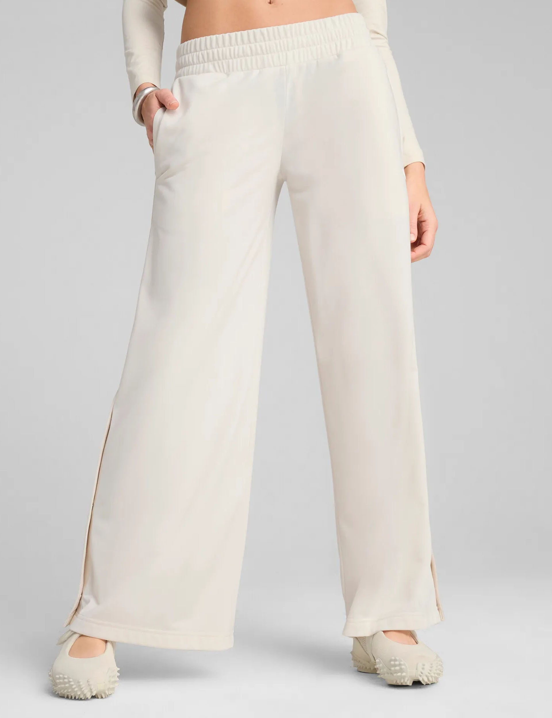 Low Rise Popper Pants for Women - Alpine Snow Stretch Denim Jeans | Comfortable Casual & Streetwear Outfits for Everyday Wear
