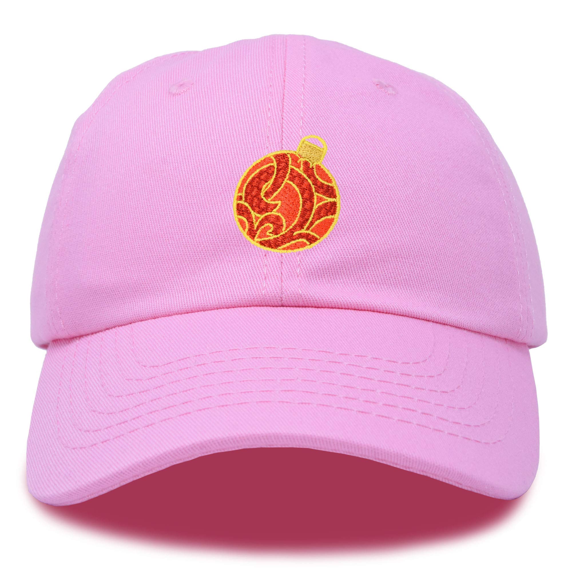 DALIX Women's Holiday Christmas Ornament Baseball Cap - Festive Embroidered Santa Hat for Xmas Party, Gift Exchange & Winter Celebrations