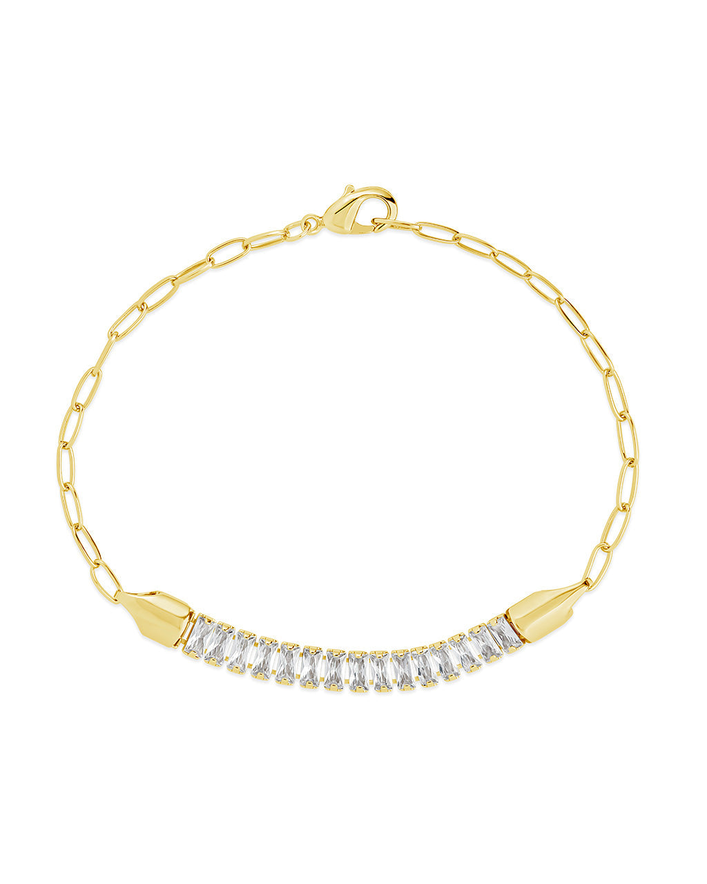 Mackenna CZ & Chain Bracelet - Elegant Cubic Zirconia Bracelet for Women, Fashion Jewelry Gift for Her, Perfect for Parties, Weddings & Everyday Wear