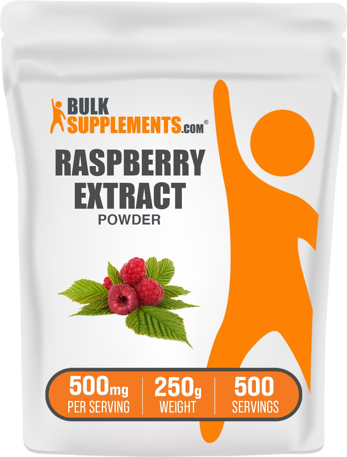 BulkSupplements.com Raspberry Extract Powder 250g (8.8 oz) - Natural Antioxidant Supplement from Dried Raspberries - Vegan, Gluten-Free Fruit Powder for Smoothies, Baking & Wellness Boost