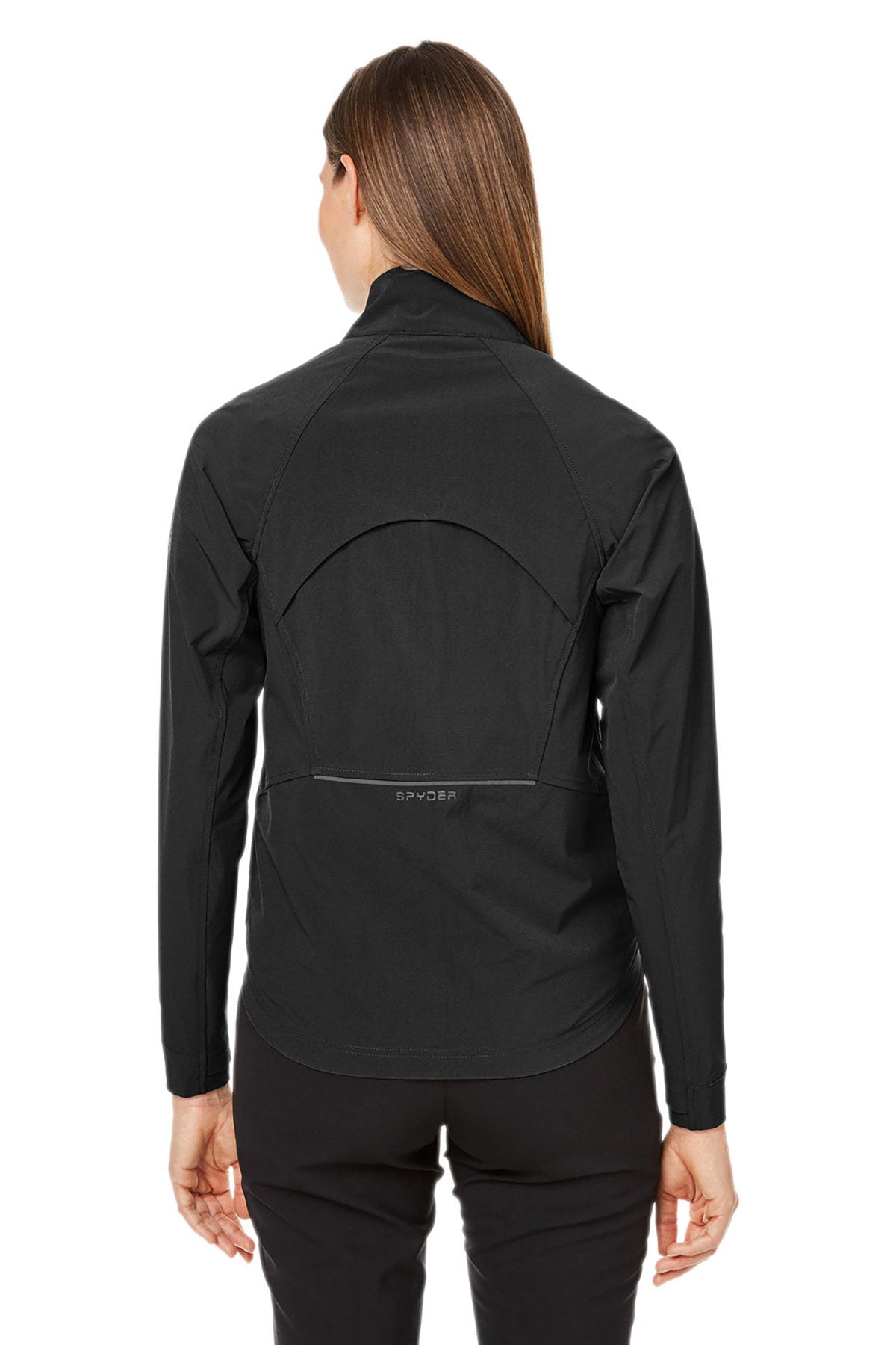 Custom Spyder Ladies' Glydelite Jacket - Waterproof Windbreaker for Women, Black - Perfect for Skiing, Hiking & Outdoor Adventures