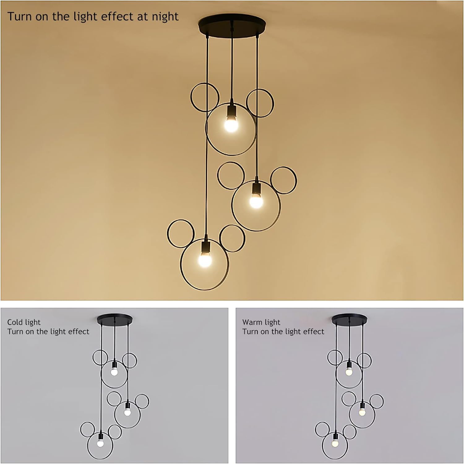 Cartoon Mouse Pendant Light - Cute Iron Chandelier for Kids Bedroom & Kitchen Island Decor