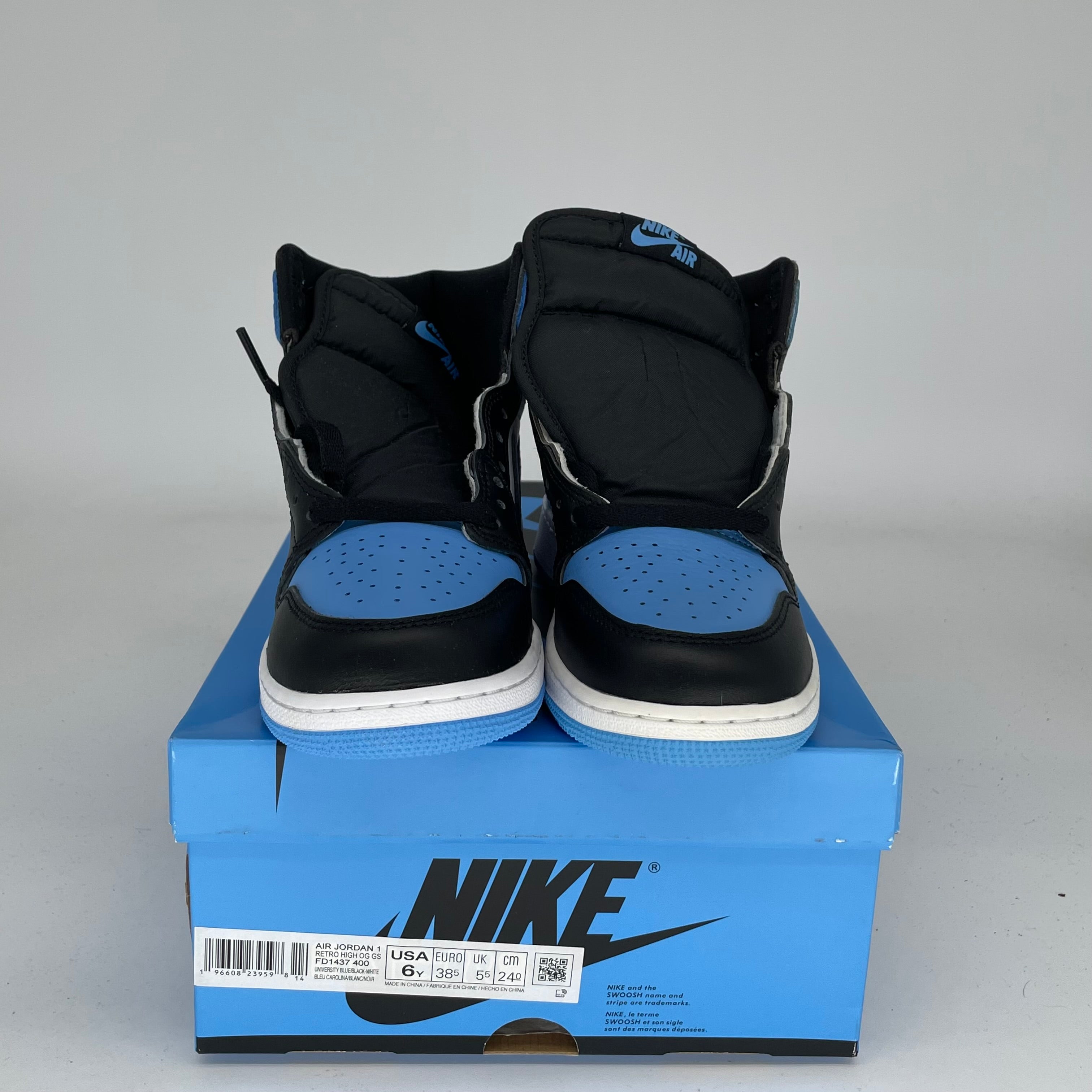 Air Jordan 1 UNC Toe Size 6Y FD1437-400 - Men's Basketball Shoes for Casual Wear & Sneaker Collection