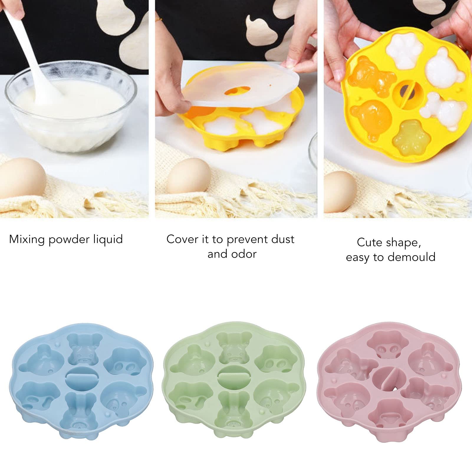 Mini Popsicle Maker with Cute Animal Shapes - Non-Stick Food Grade Chocolate & Candy Mold with Lid for Baking, Jello, Gummy, Cake, Pudding - Perfect for Kids' Parties, Summer Treats & DIY Desserts
