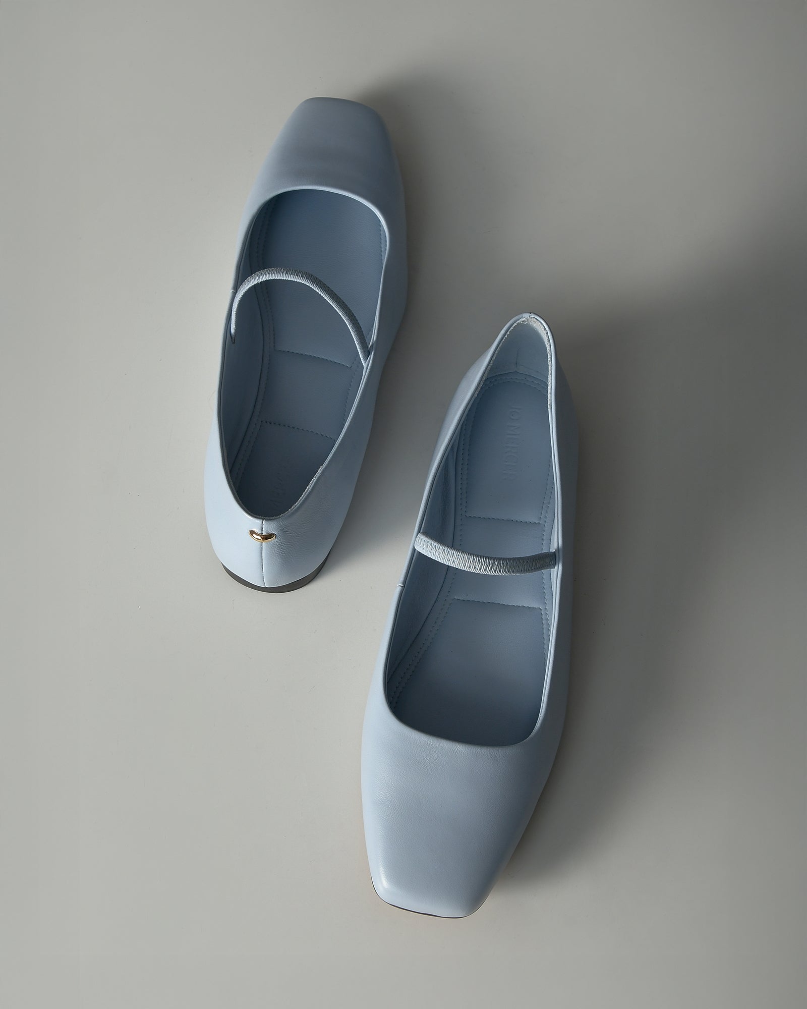 AVERY Casual Flats for Women - Mist Blue Genuine Leather Slip-On Shoes - Comfortable & Stylish for Work, Travel & Everyday Wear