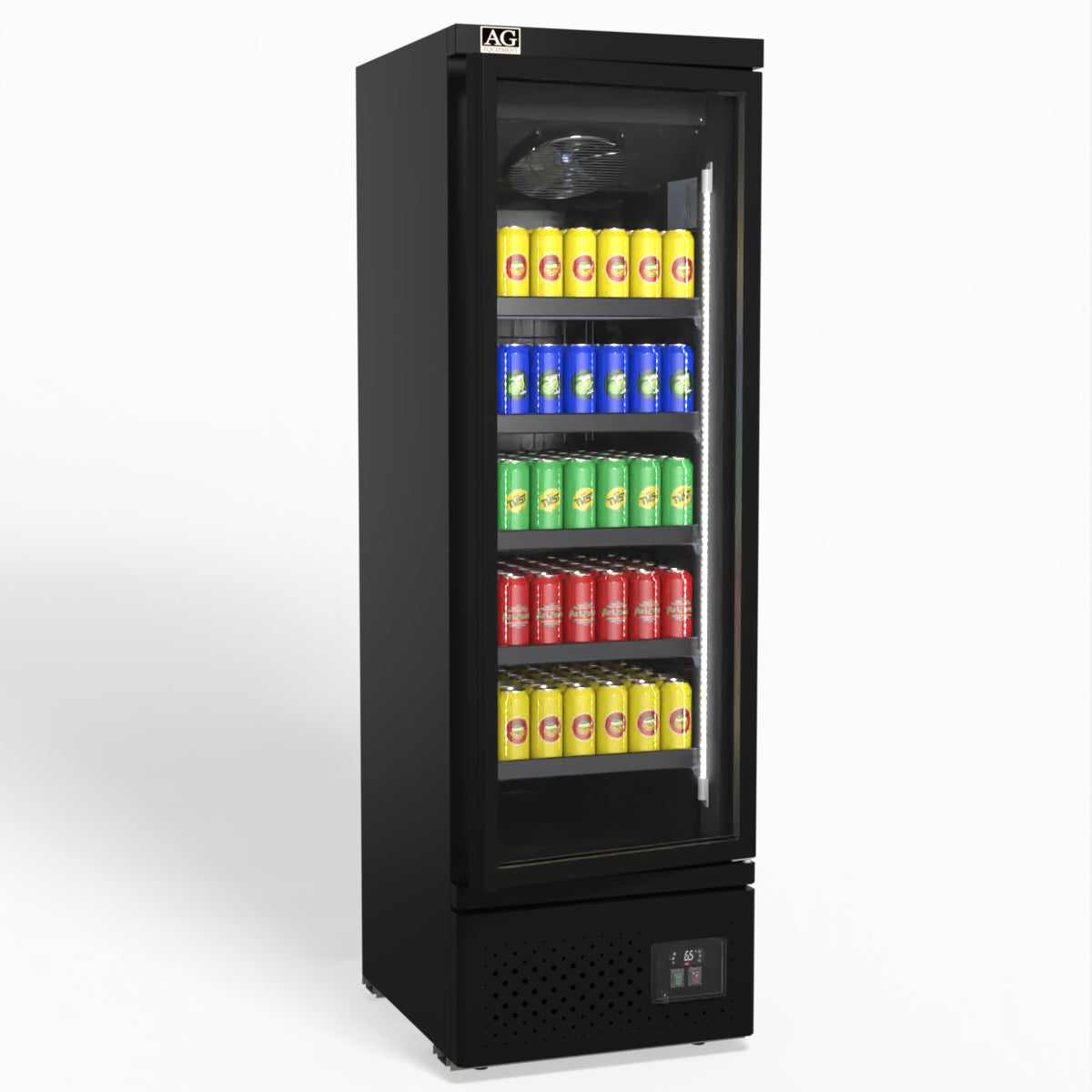450L Single Glass Door Upright Display Refrigerator for Commercial Use - Perfect for Supermarkets, Convenience Stores, and Restaurants