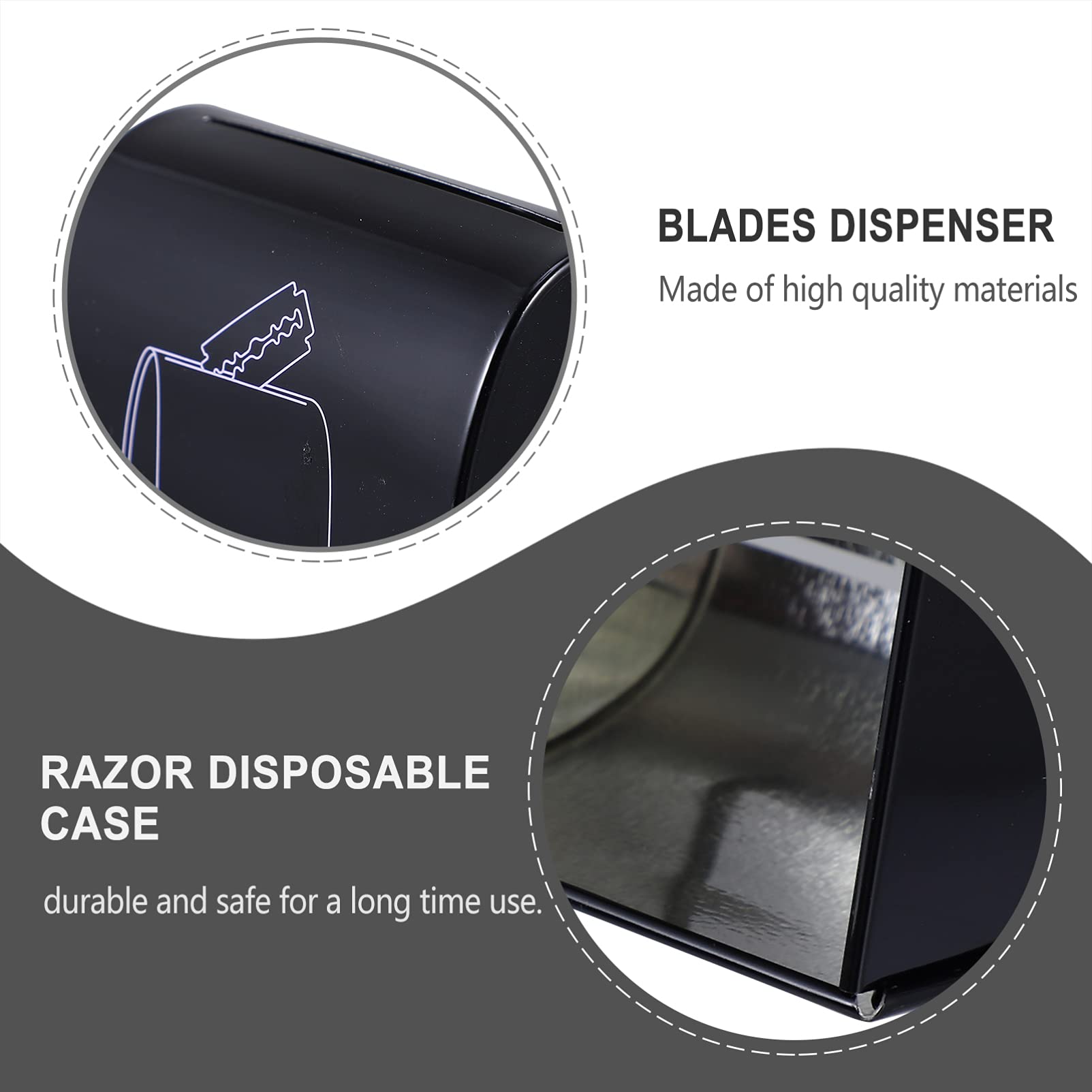Uonlytech Men's Shaving Razor with 2 Blades & Disposal Case - Safe Blade Bank & Travel Storage Container for Salon & Home Use - Perfect for Travel & Daily Grooming