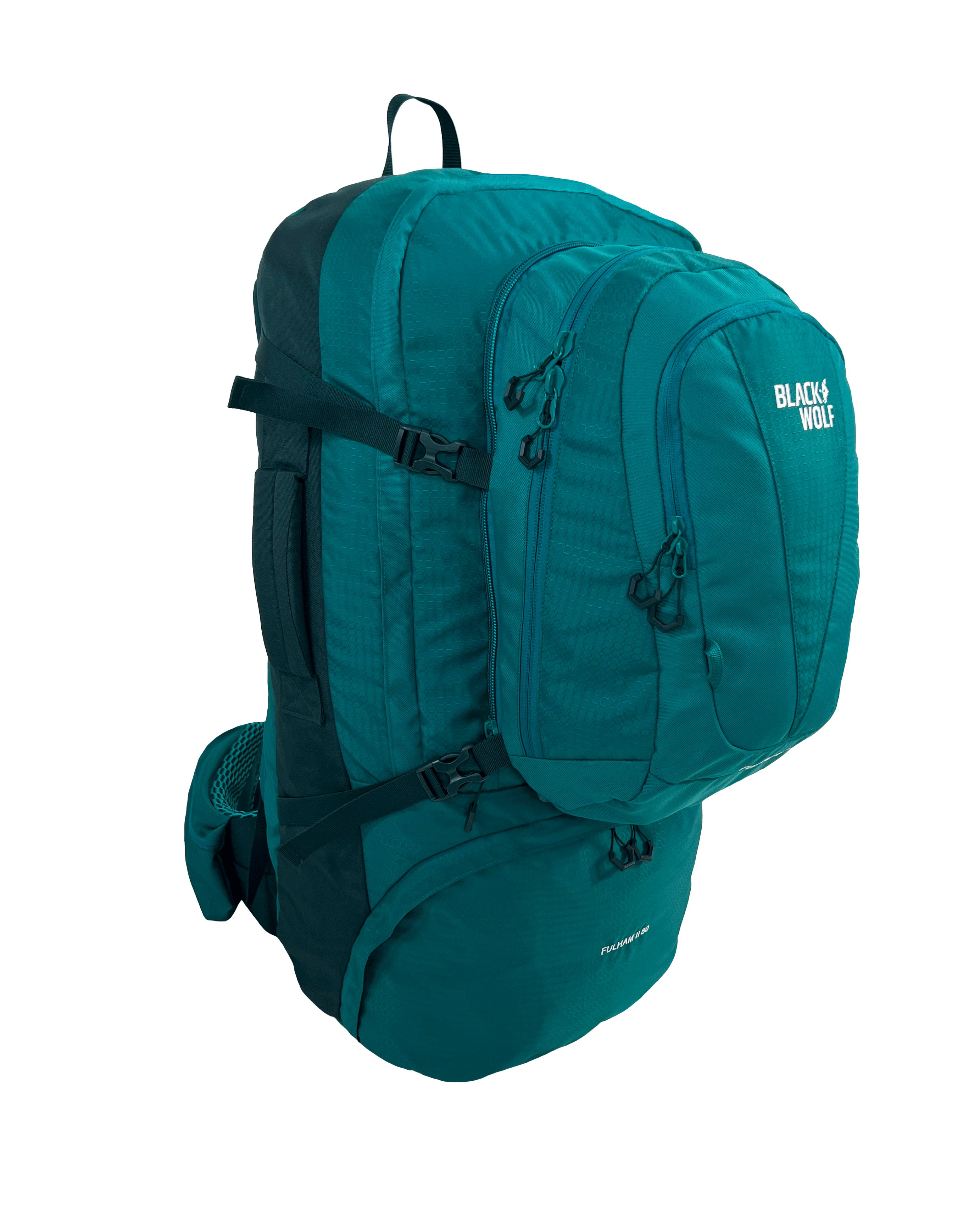 Black Wolf Fulham II 80 Backpack - Quetzal Green/Sea Moss - Durable Hiking & Travel Backpack for Outdoor Adventures & Daily Commute