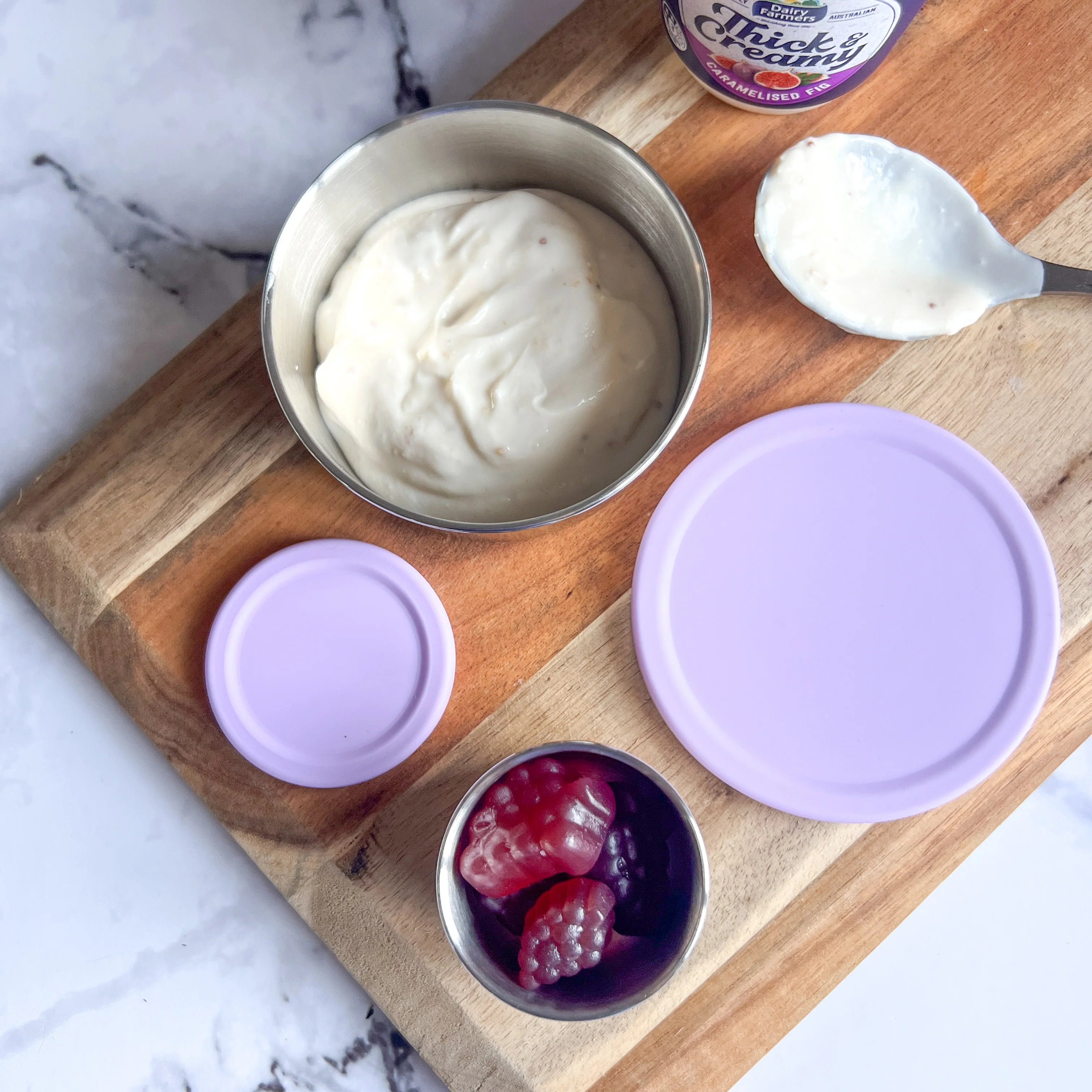 EcoCocoon Reusable Snack Pots Set of 2 - BPA-Free Food Storage Containers for Kids & Adults | Perfect for School Lunches, Picnics, and On-the-Go Snacks