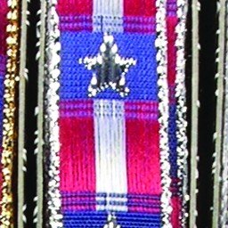 Silver and Red USA Woven Wired Craft Ribbon 0.50