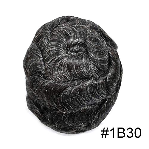 #1B30 (Nature Black Human Hair with 30% Grey Synthetic Hair)