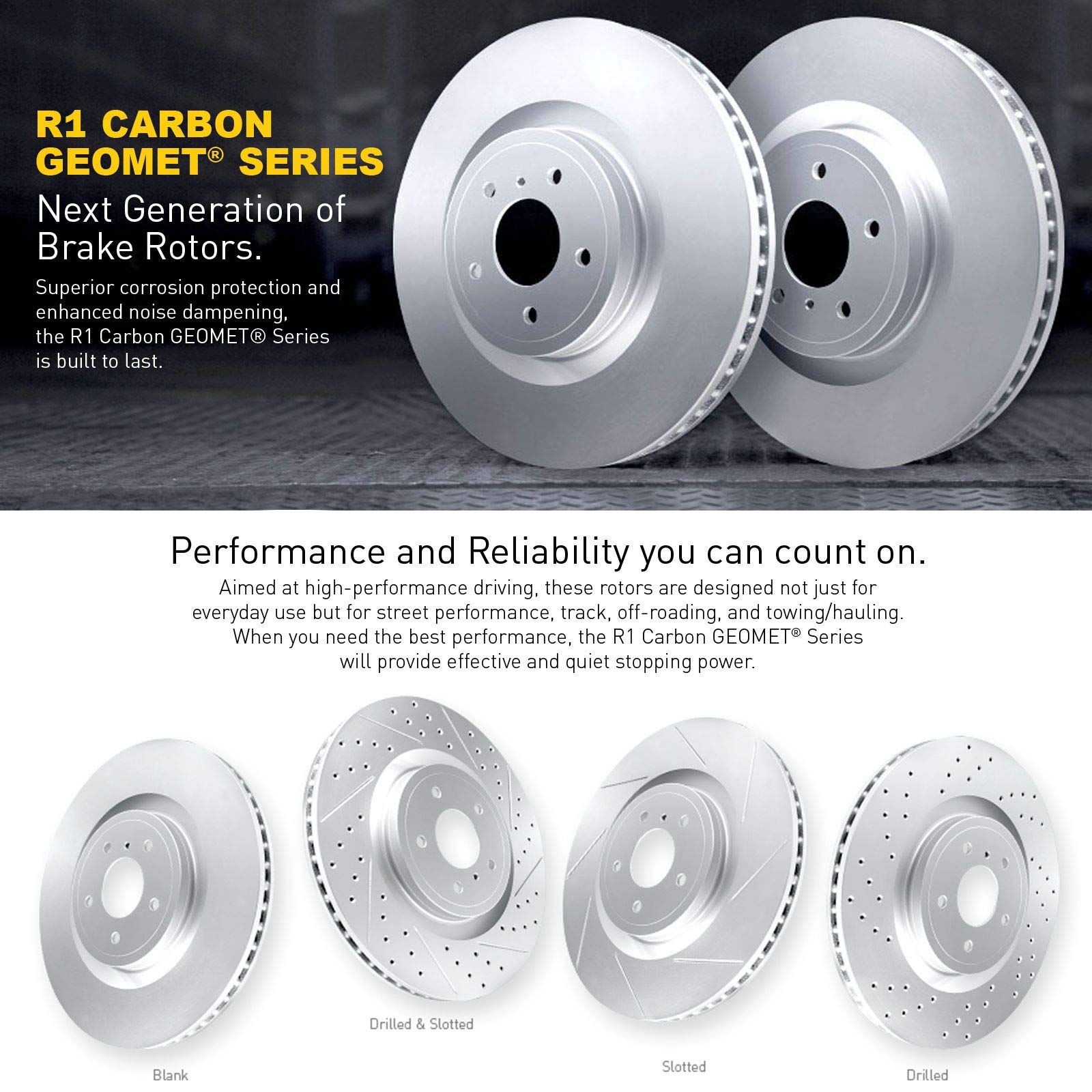 R1 Concepts Premium Ceramic Brake Pads and Rotors Kit - Front & Rear Brake System for 2021 Acura TLX | High Performance Braking | Perfect for Daily Commuting, Highway Driving & Stop-and-Go Traffic
