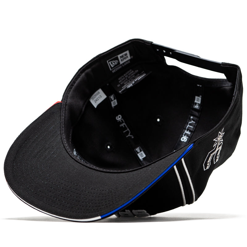 New Era Alpine x San Antonio Spurs Austin 9FIFTY Pre-Curve Snapback Cap - Black | Official NBA Hat for Basketball Fans & Streetwear Style