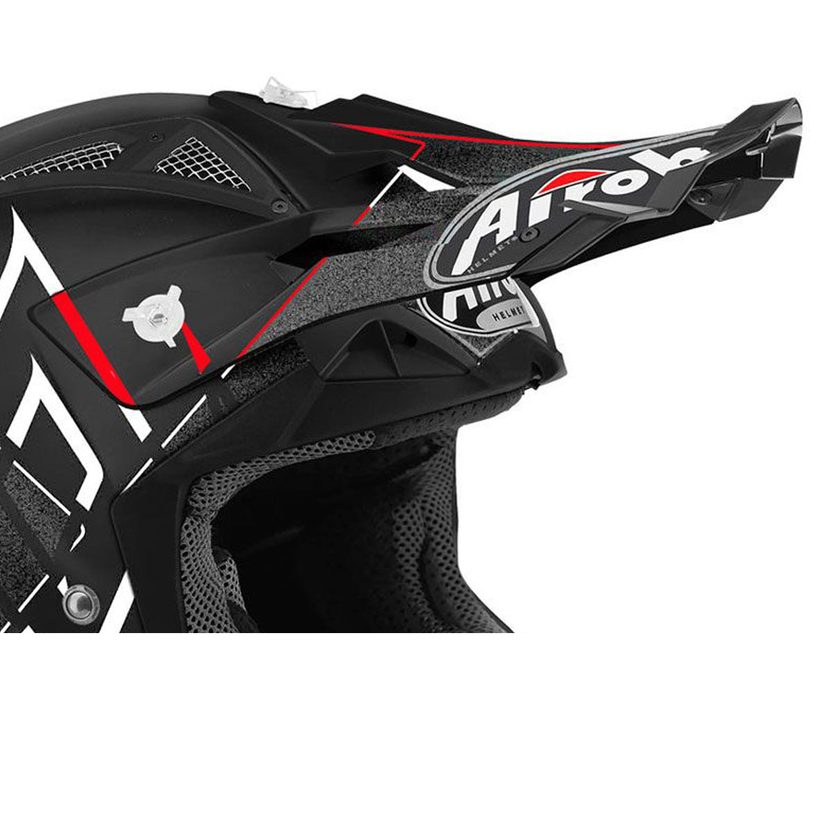 Airoh Peak For Aviator 2.2 Motorcycle Helmet - Matte Red & Black Design for Street & Racing Bikes - Perfect for Urban Commuting and Track Days