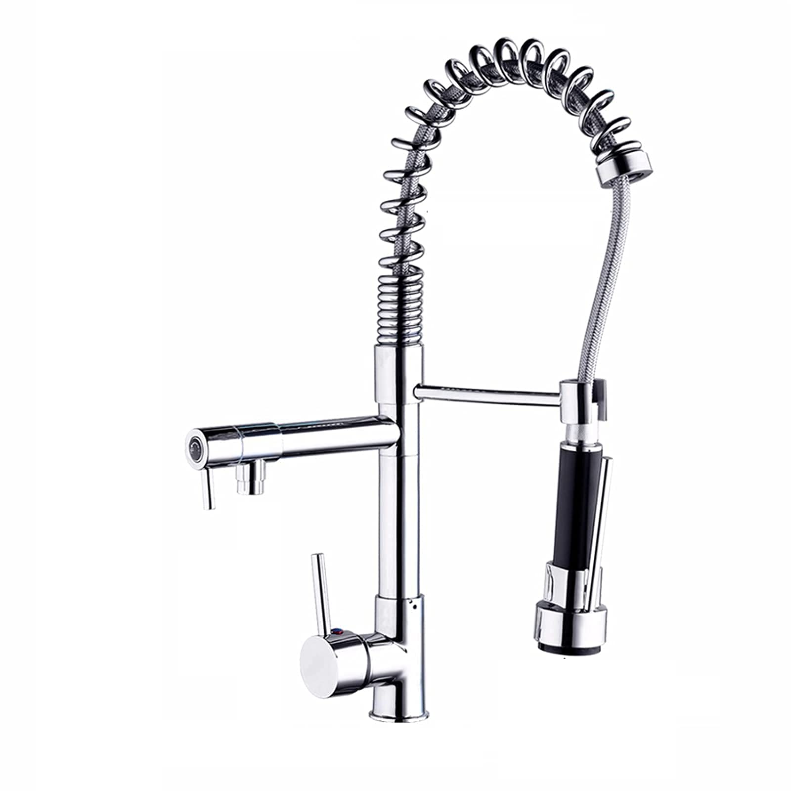 360° Rotating Brass Kitchen Faucet with 2 Spray Modes - Chrome Finish Sink Mixer Tap for Modern Kitchens | Perfect for Washing Dishes, Filling Pots & Daily Kitchen Tasks