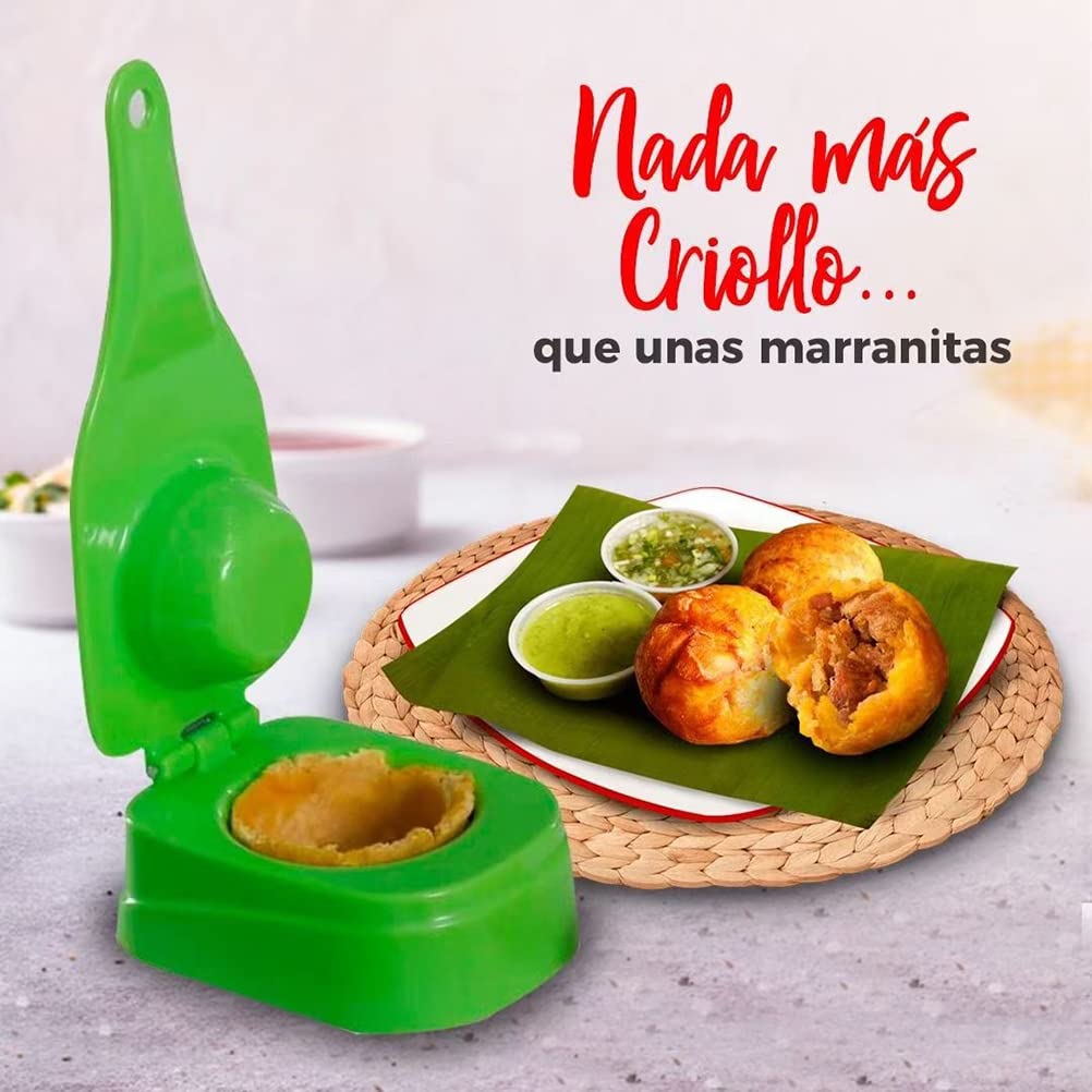 Banana Patacones Mold - Plastic Kitchen Tostones & Meatball Maker - DIY Cooking & Baking Gadget for Latin Cuisine - Perfect for Making Tostones, Meatballs & Fried Plantains