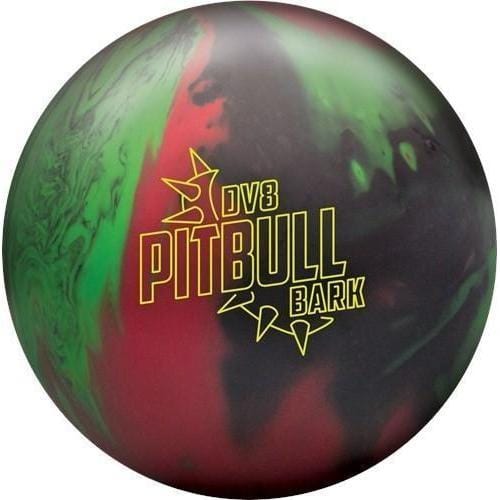 DV8 Pitbull Bark Bowling Ball - Black/Red/Green - High Performance Reactive Resin Ball for League Play & Tournament Bowling