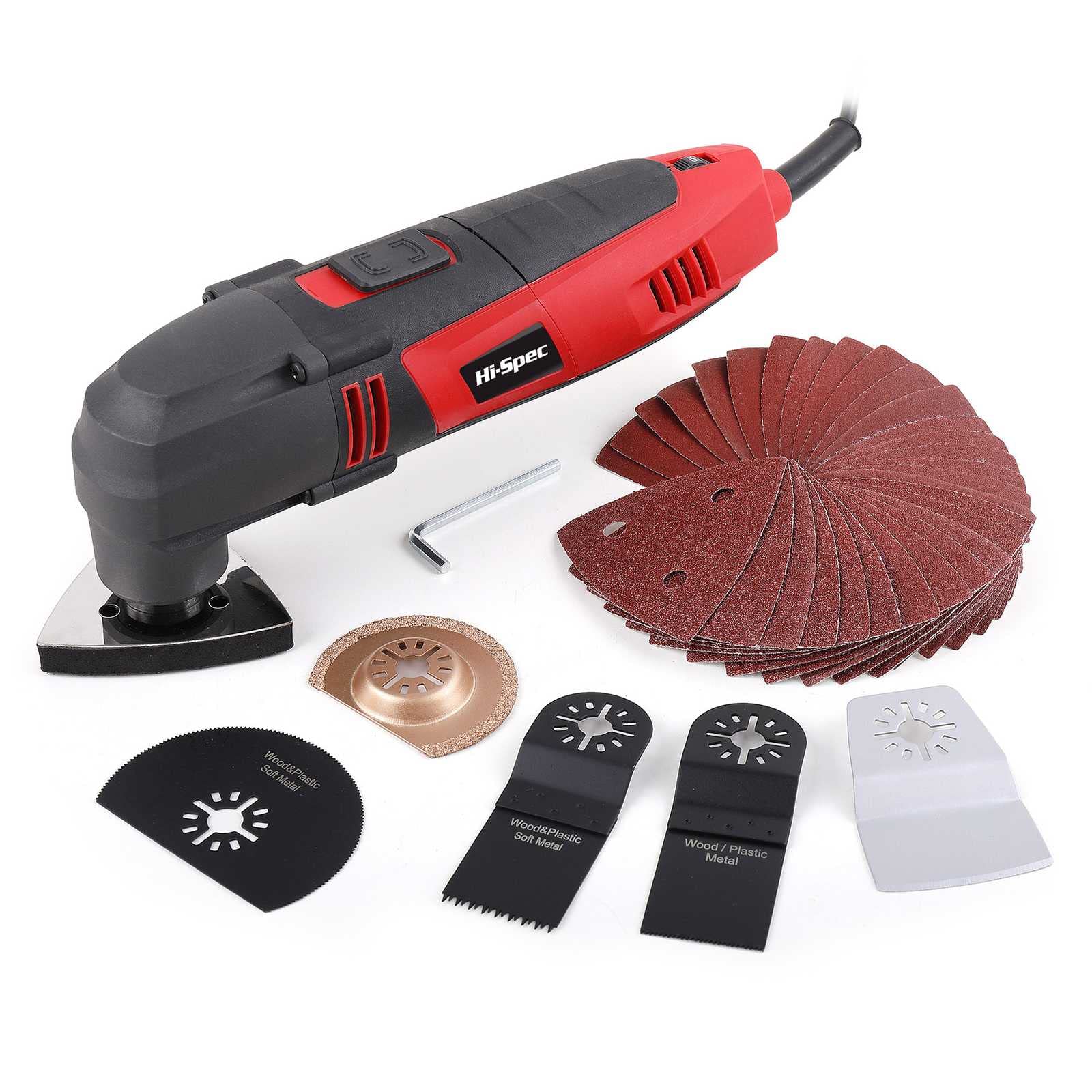 HYDL Oscillating Multi-Tool Kit with Quick Release Blades & Sandpaper - Universal Oscillating Saw Accessories for Grinding, Sanding, Cutting - Perfect for DIY Home Renovation, Woodworking & Car Repair Projects