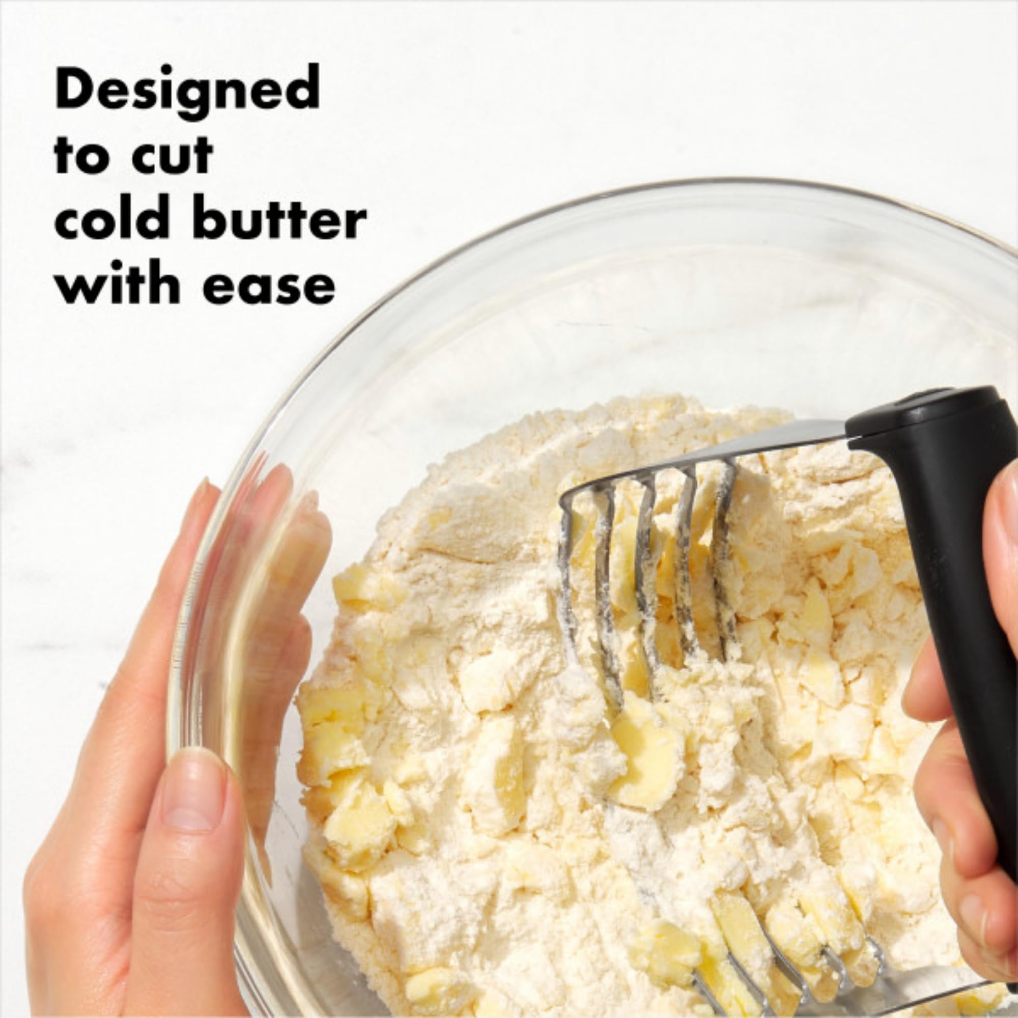 OXO Good Grips Stainless Steel Dough Blender & Pastry Cutter - Perfect for Pie Crusts, Biscuits & Pastry Dough Mixing