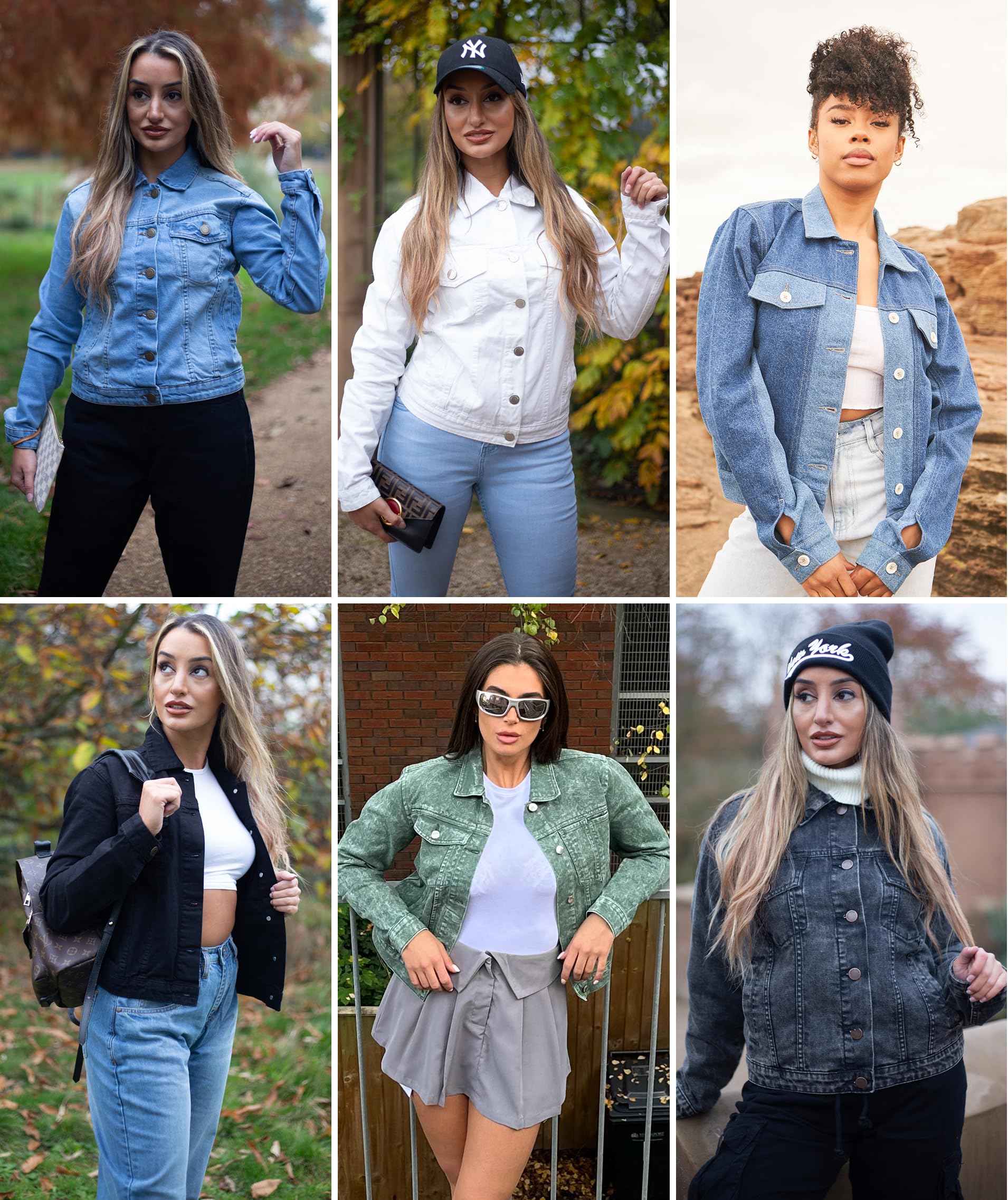 Women's Denim Jacket - Long Sleeve Button Down Jean Jacket in Regular & Oversized Fit with Adjustable Waist | Casual Outerwear for Everyday Wear, Street Style & Layering