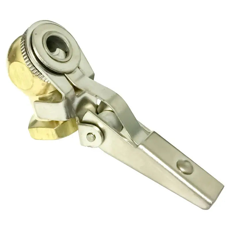 AA Brass Ball Foot Air Chuck With Clip 1/4 FPT - High Quality Tire Inflation Tool for Cars, Trucks & Bicycles