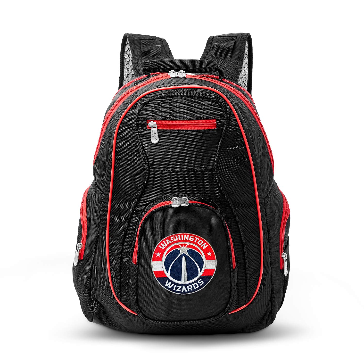 NBA Colored Trim Premium 19-inch Laptop Backpack with Padded Shoulder Straps - Durable Sports Bag for Travel, School, College & Work - Perfect for Basketball Fans, Students & Professionals
