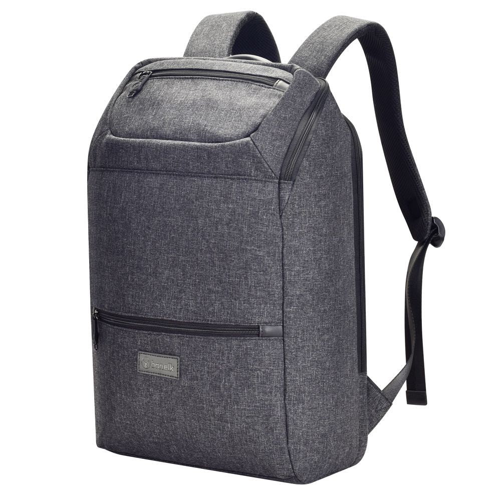 Bonelk Uptown Laptop Backpack for 15-16 Inch Laptops - Waterproof Grey College School Backpack for Men & Women - Perfect for Work, Travel, and Everyday Use