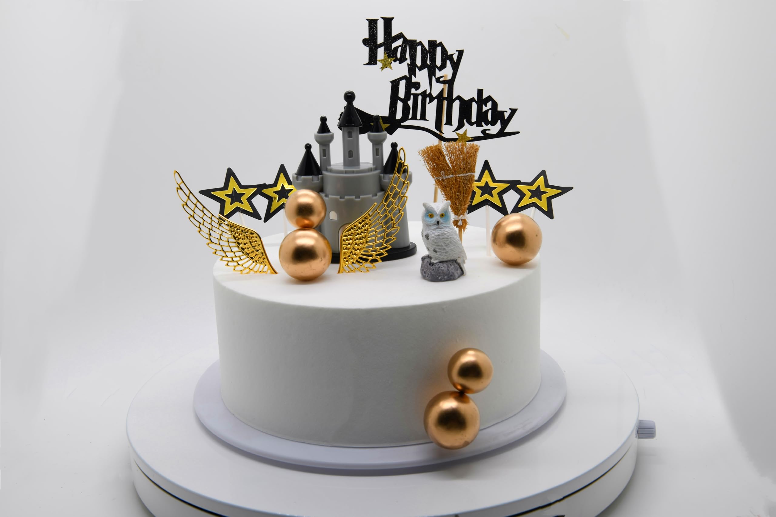 16 PCS Wizard Party Supplies Set - Magical Birthday Cake Decorations, Wizard Cake Toppers & Castle Cake Topper for Harry Potter Themed Birthday Party Favors | Perfect for Kids, Adults, Baby Showers & Fantasy Themed Events