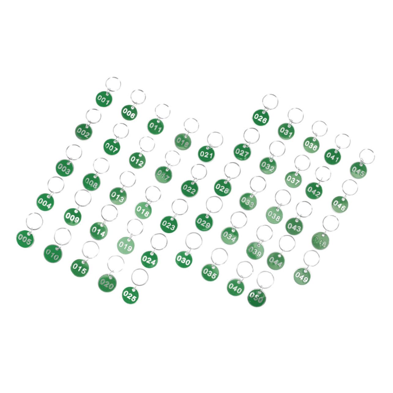 Yardenfun 50pcs Numbered Aluminum Key Tags - Durable Keychain Markers for Hotel, Sauna, Spa & Gym Lockers - Easy Identification & Organization (Perfect for Key Management in Resorts, Fitness Centers & Public Facilities)